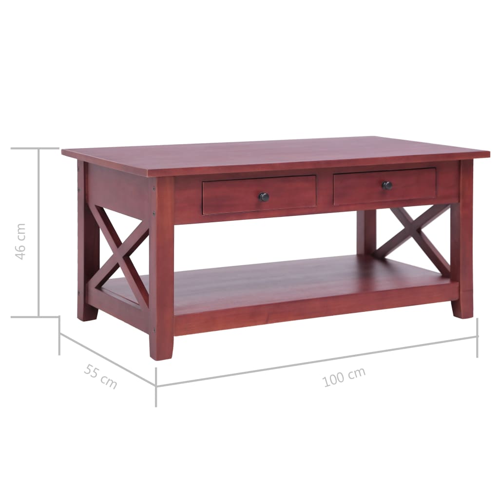 vidaXL Coffee Table Side End Table Living Room Sofa Table Solid Wood Mahogany
