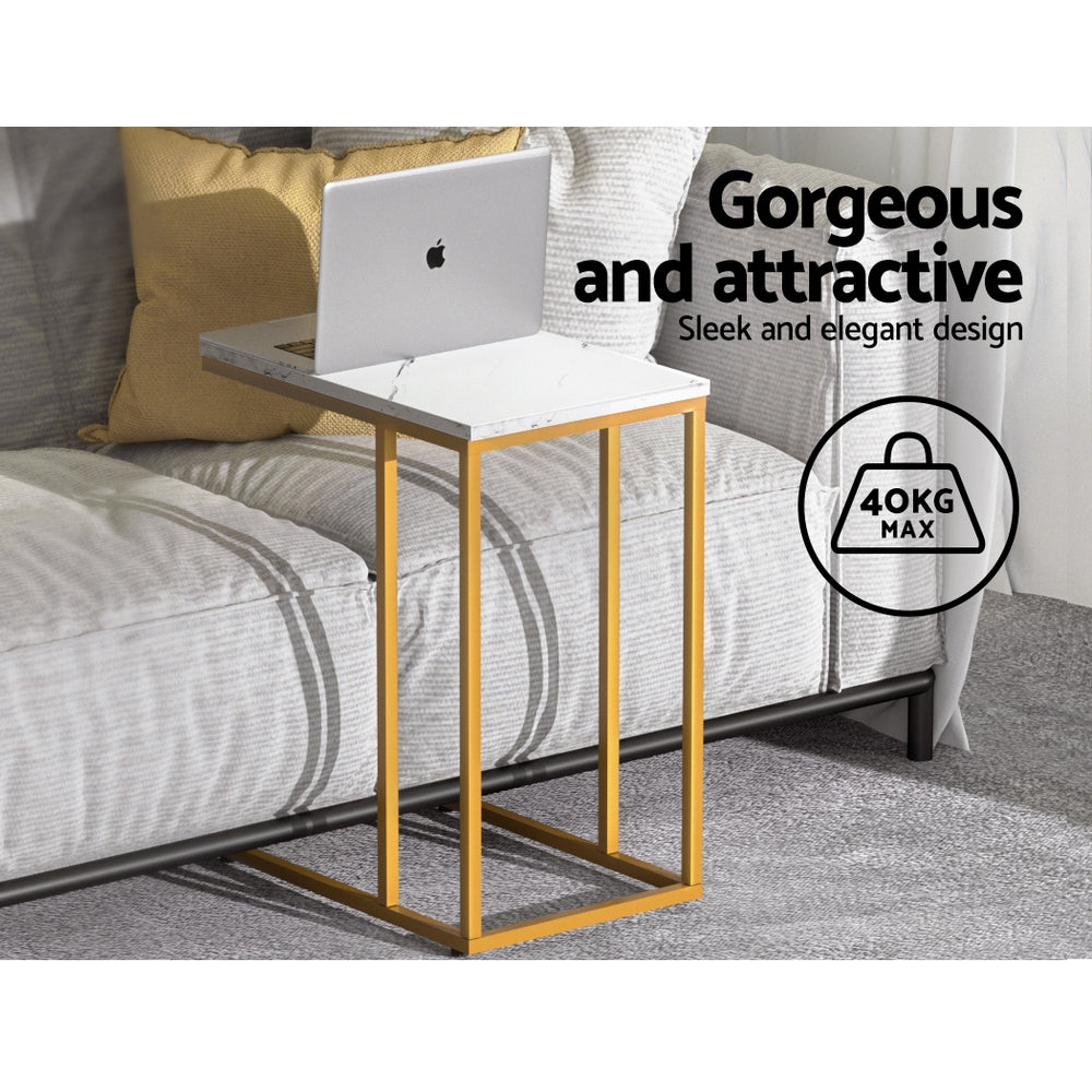 NNEDSZ Coffee Table Side Table Laptop Desk Bedside Sofa Wooden Table Marbel