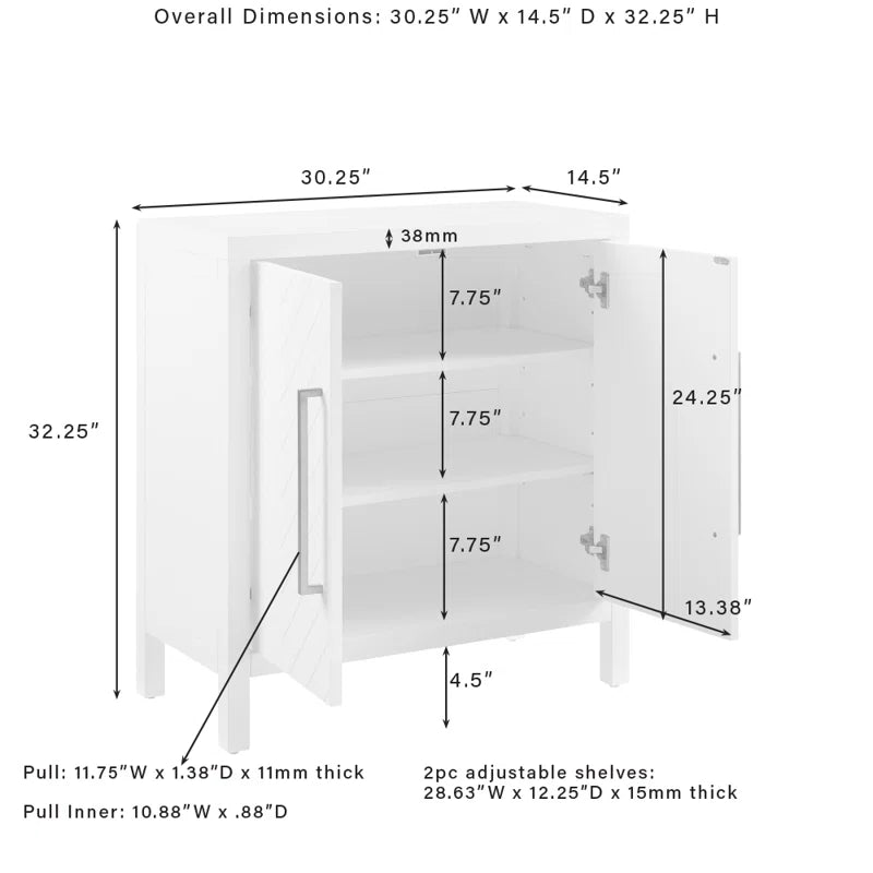 Carson - Accent Cabinet with Adjustable Shelves and Cable Grommets