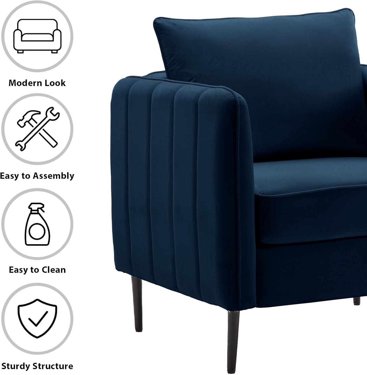 Camilla - Modern Velvet Accent Chair