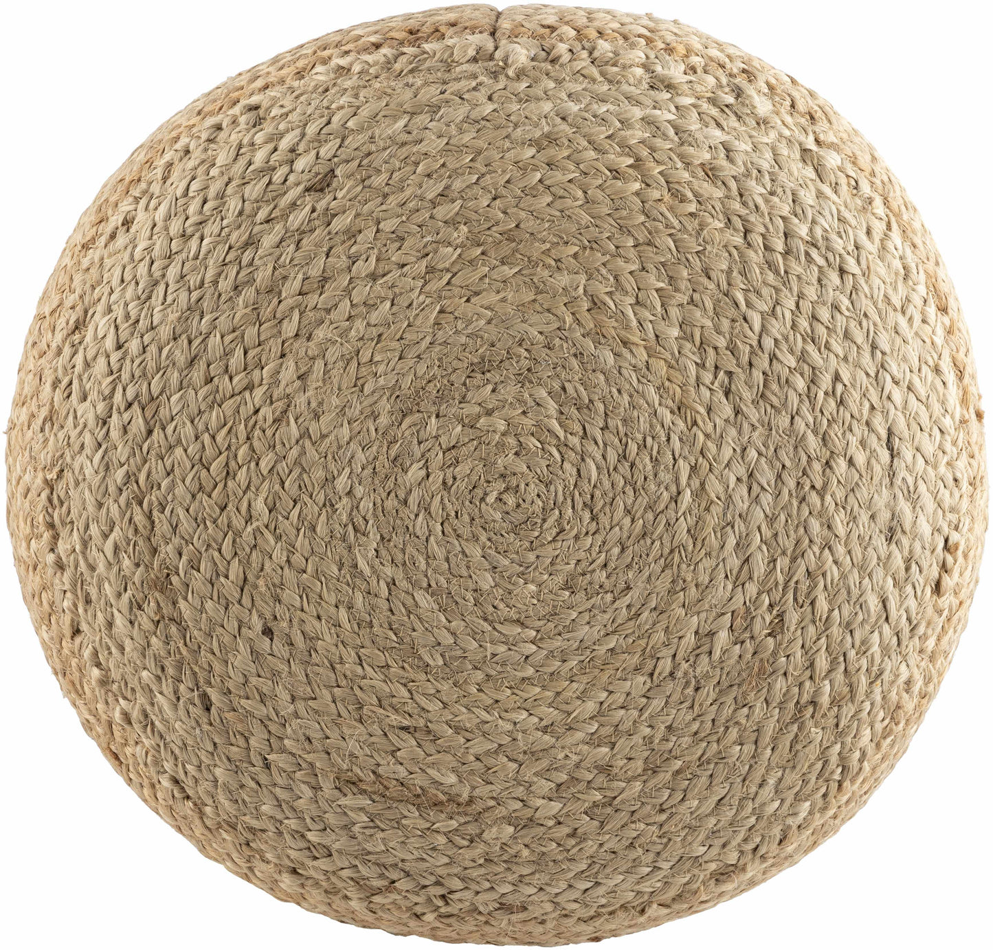 Kanashevo Brick Red Handwoven Gray Cotton Pouf